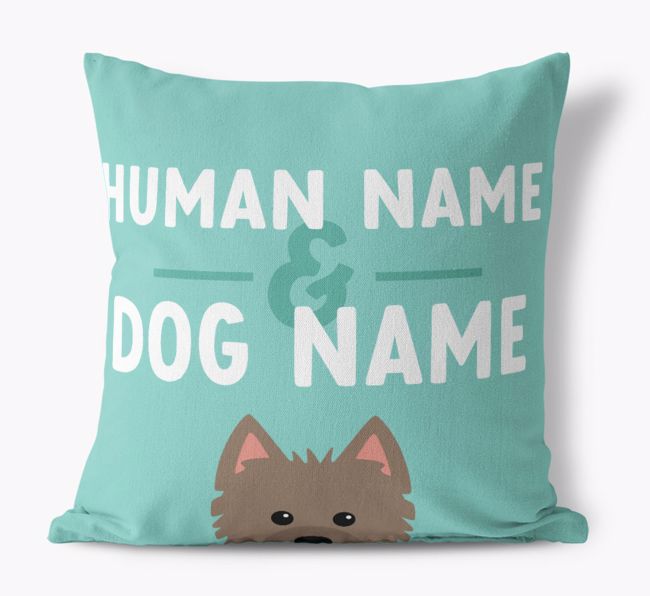 Human And Pet Name: Personalized {breedFullName} Canvas Pillow